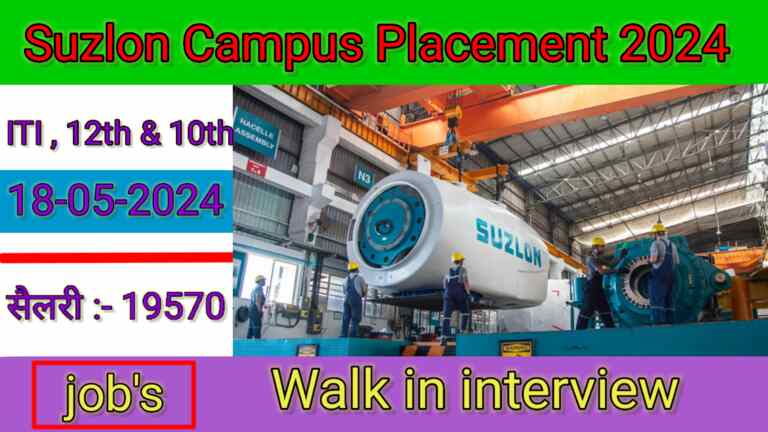 Suzlon Campus Placement 2024