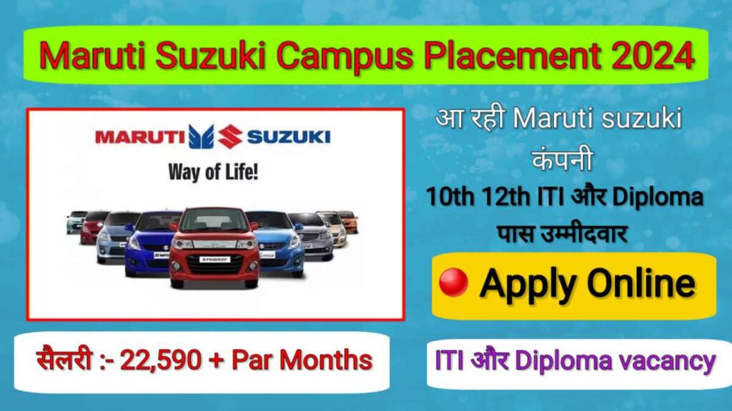 Maruti Suzuki Job Campus Placement 2024