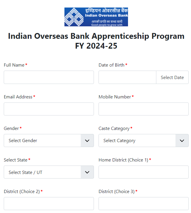 Indian Overseas Bank Job Vacancy 2024