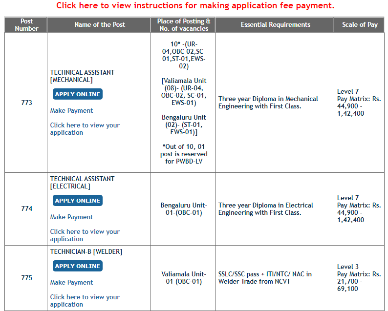 ISRO LPSC Job Vacancy 2024