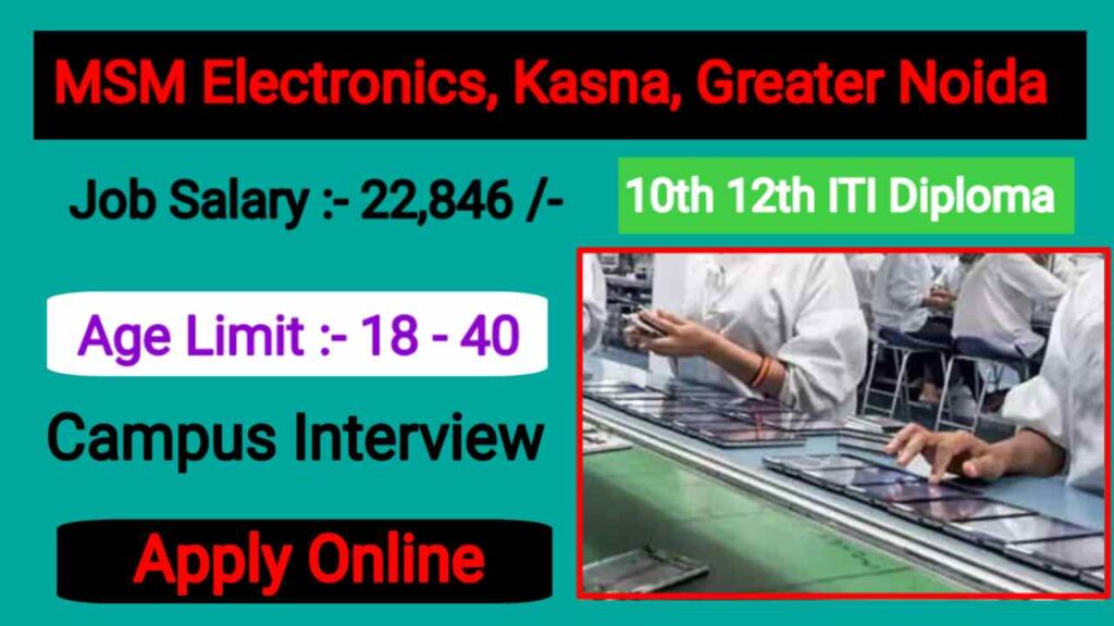 MSM Electronics Company Job 2024