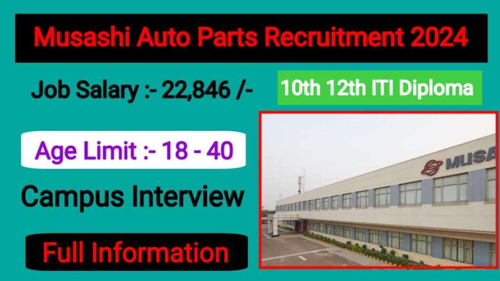 Musashi Auto Parts Recruitment Apply 2024