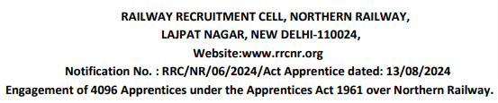 Northern Railway Recruitment 2024