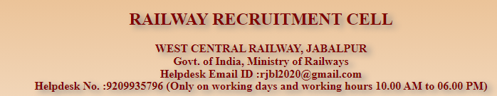 Wast Central Railway Apprentice 2024